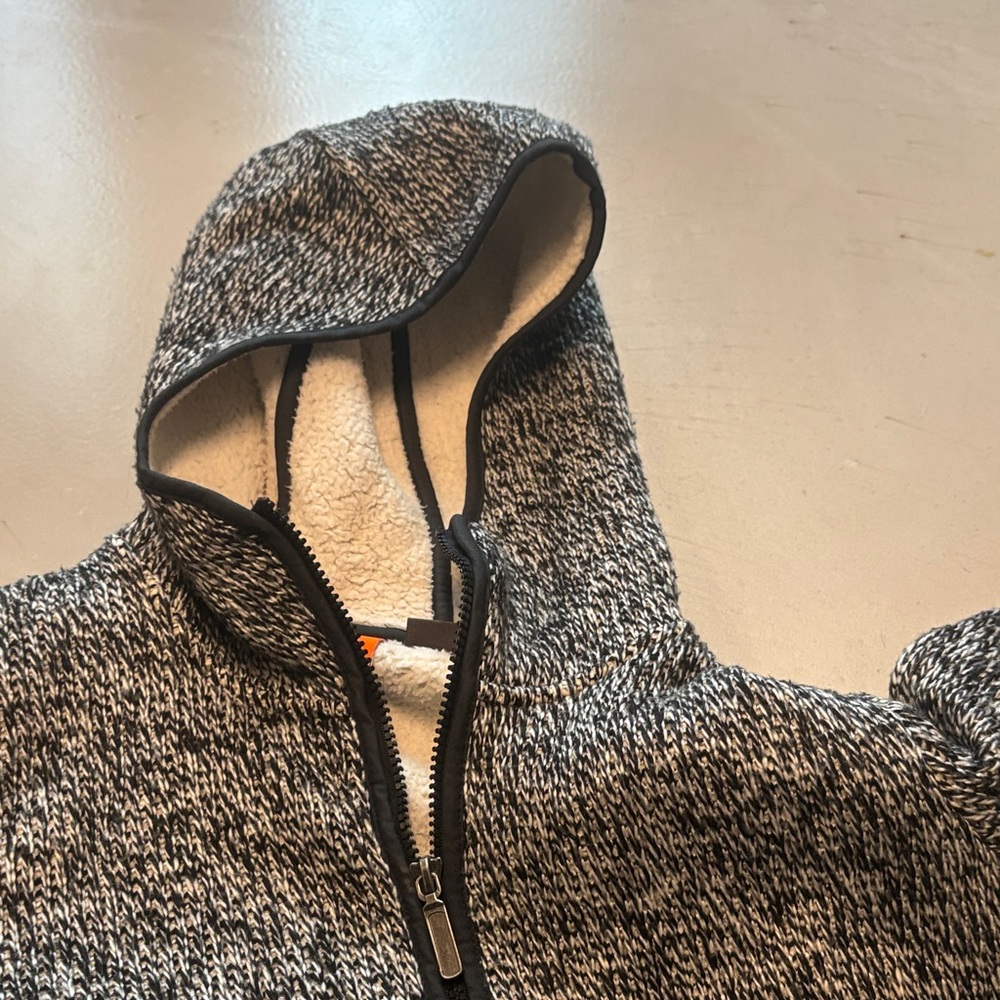 Merrell Black and White Zip-Up Sweater